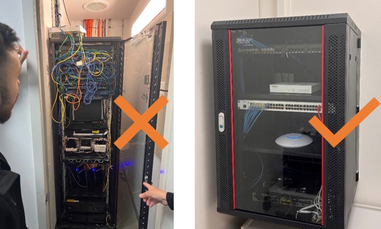 Simple communications cabinet rules